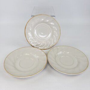 3 Vintage Sculptura Hearthside StoneWare Saucers Japan 6” Replacements